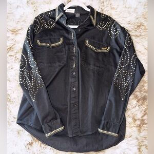 Kippys Coronado California New Vintage Western M Rhinestone Shirt Jacket blouse